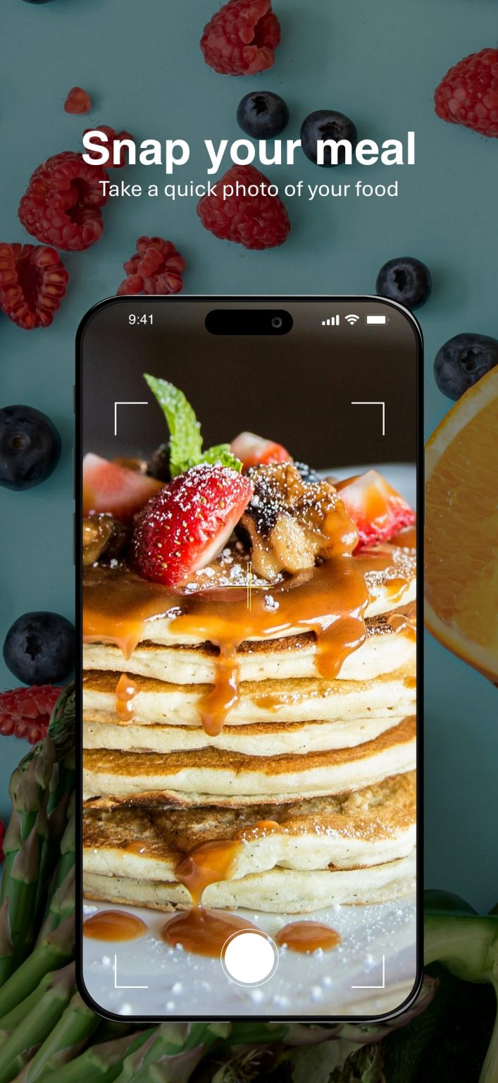 A meal is photographed straight from the app